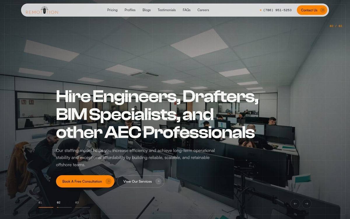 Remotation website homepage